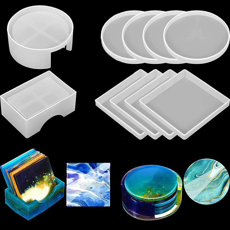 Resin Art Mould - 5 шт./компл. подставки для чашек из
