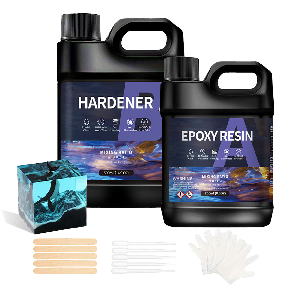 Resin Art Ratio - Профессиональный набор эпоксидной смолы AB 1:1,