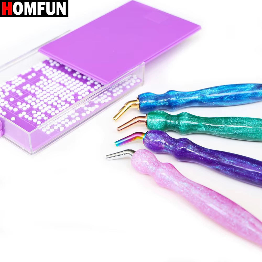Resin Art Purple - HOMFUN 5D Бриллиантовая фотография с многофункциональными
