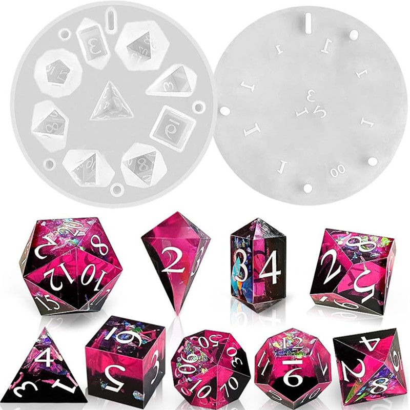 Resin Art Mould - DIY DND Силиконовая форма для игральных