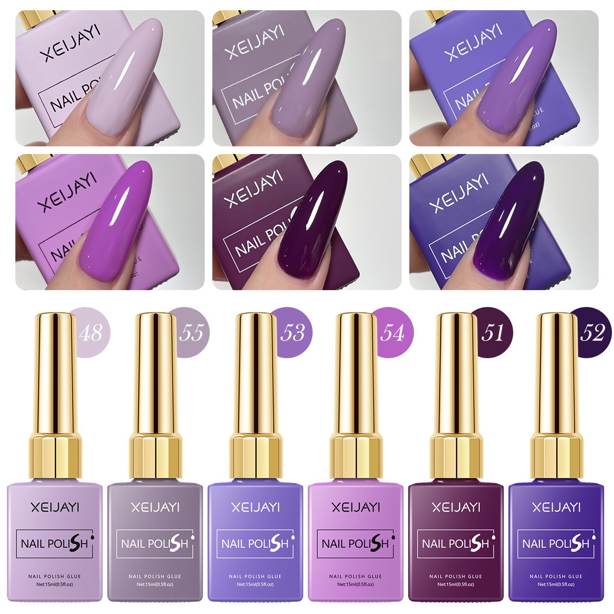 Resin Art Purple - 6 шт./компл. 15 мл гель-лак для