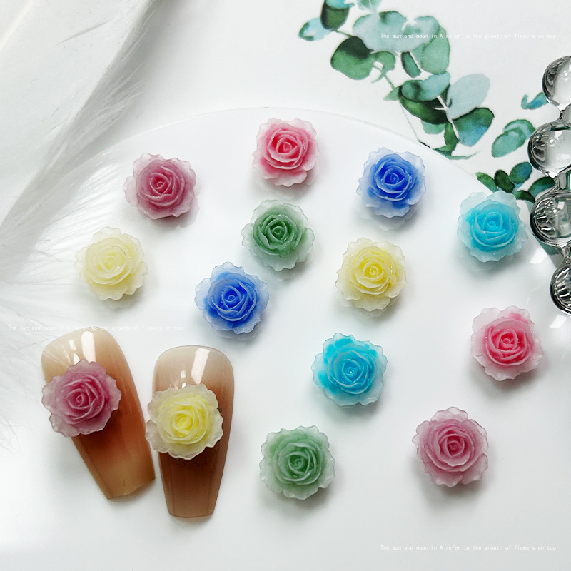 Resin Art Rose Petals - 10 шт. изысканные подвески из каучука