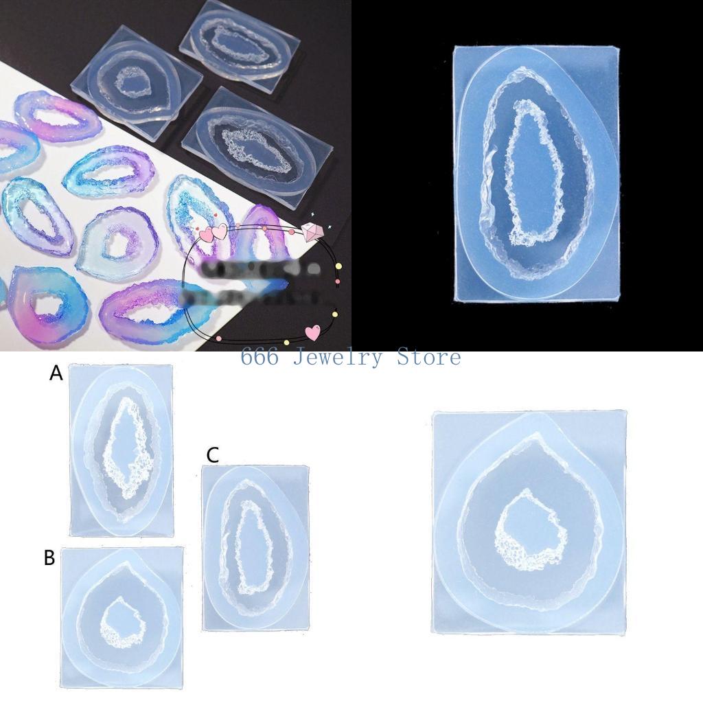 Resin Art Geode - F2TD Смола Форма Кварц Рок Кластер