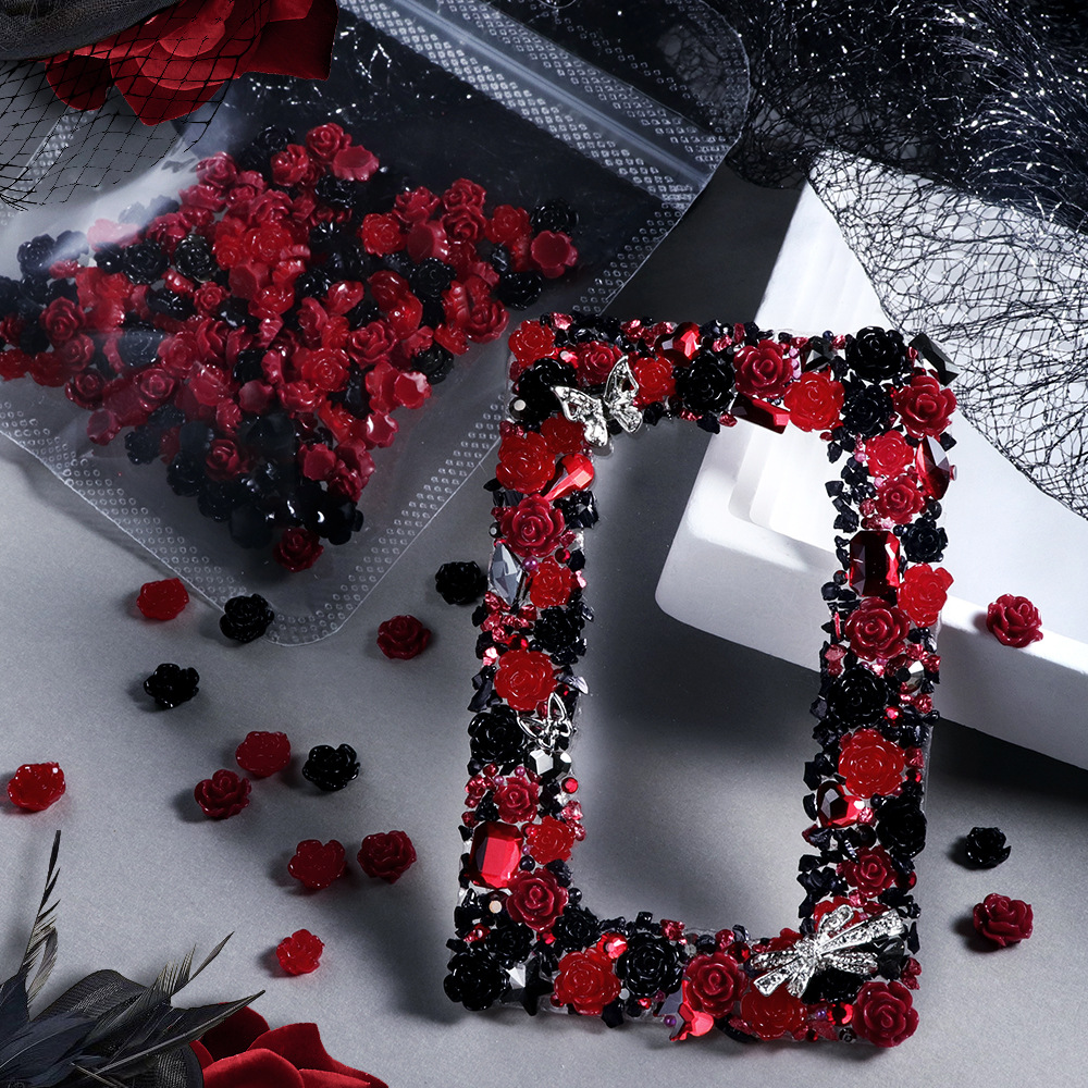 Resin Art Rose Petals - 100 шт. красных и черных цветочных