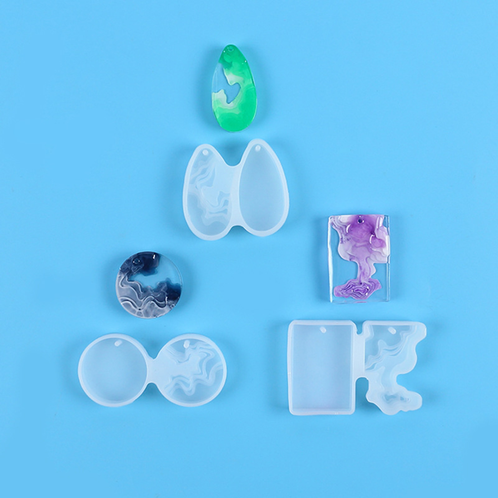 Набор из 3 гибких силиконовых  – обзор и цена Resin Art Geode