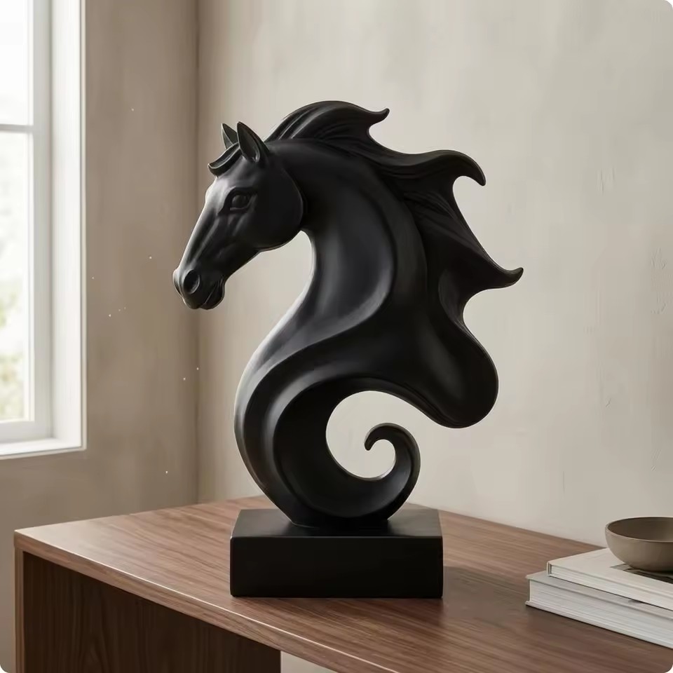 Скульптура головы лошади в фор – обзор и цена Resin Art Cube