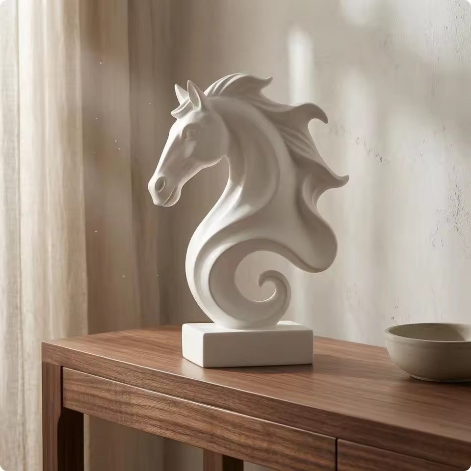 Скульптура головы лошади в фор – обзор и цена Resin Art Cube
