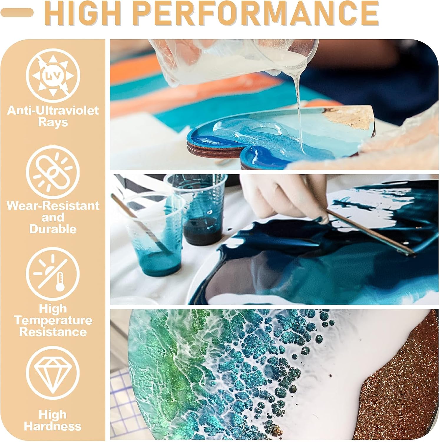 17,6 унции/33,8 унции AB смола – обзор и цена Resin Art Table