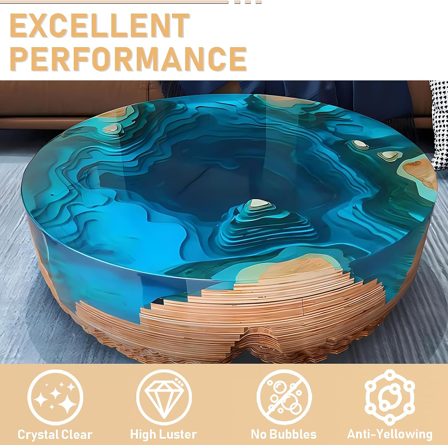 17,6 унции/33,8 унции AB смола – обзор и цена Resin Art Table