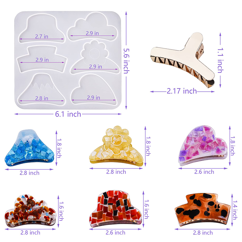 Заколки для волос, силиконовые – обзор и цена Resin Art Mould