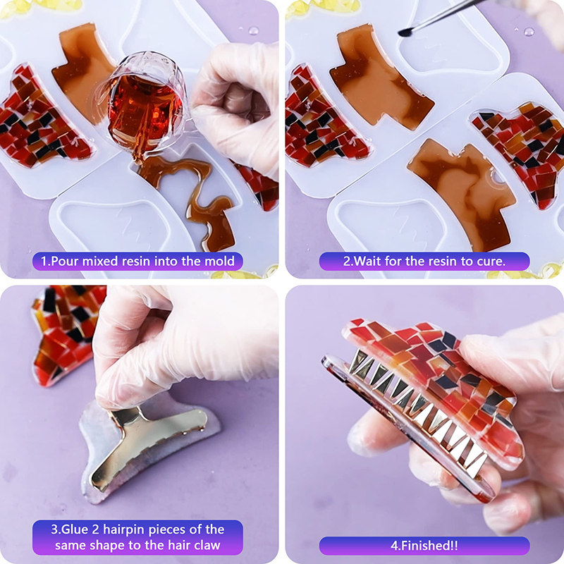 Заколки для волос, силиконовые – обзор и цена Resin Art Mould