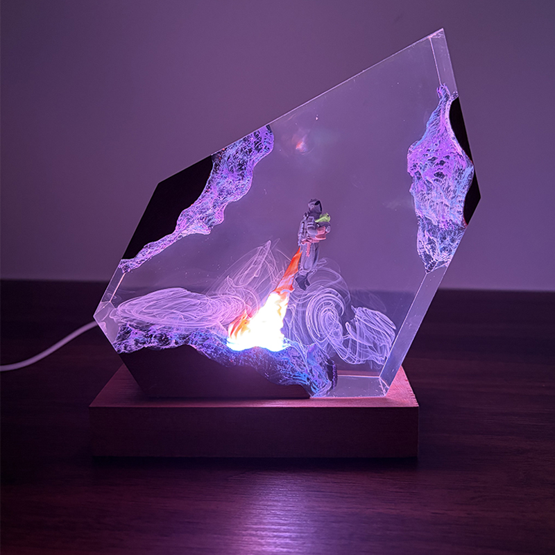 Фигурка-ночник в стиле научно- – обзор и цена Resin Art Table