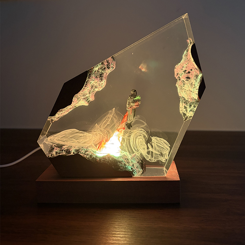 Фигурка-ночник в стиле научно- – обзор и цена Resin Art Table