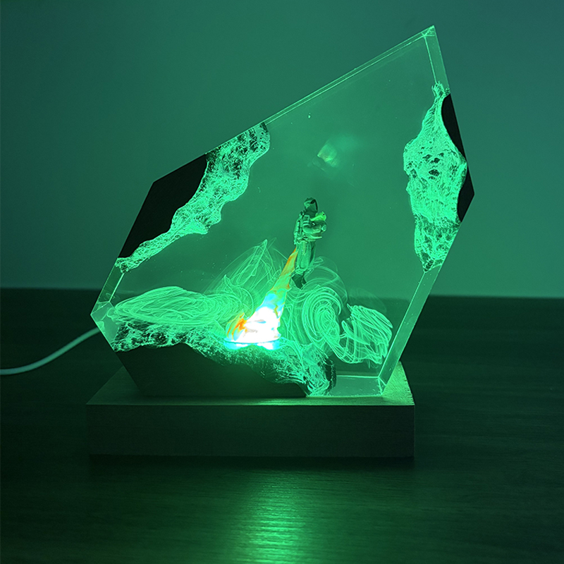 Фигурка-ночник в стиле научно- – обзор и цена Resin Art Table