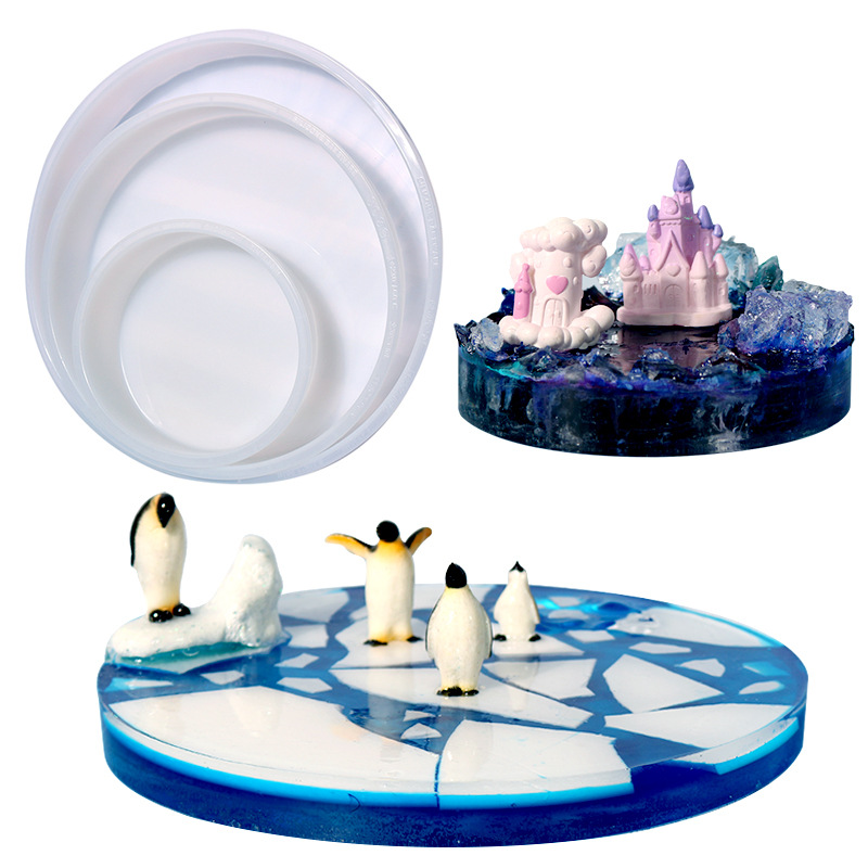 Большой круглый поднос, форма  – обзор и цена Resin Art Table