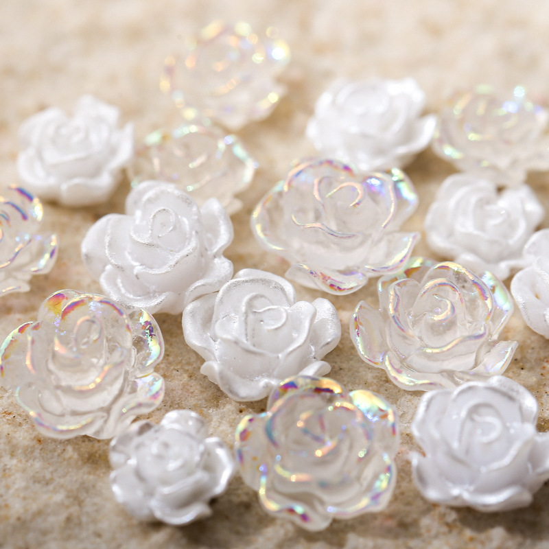 50 шт. 6/8/10 мм белые розы по – обзор и цена Resin Art Rose Petals