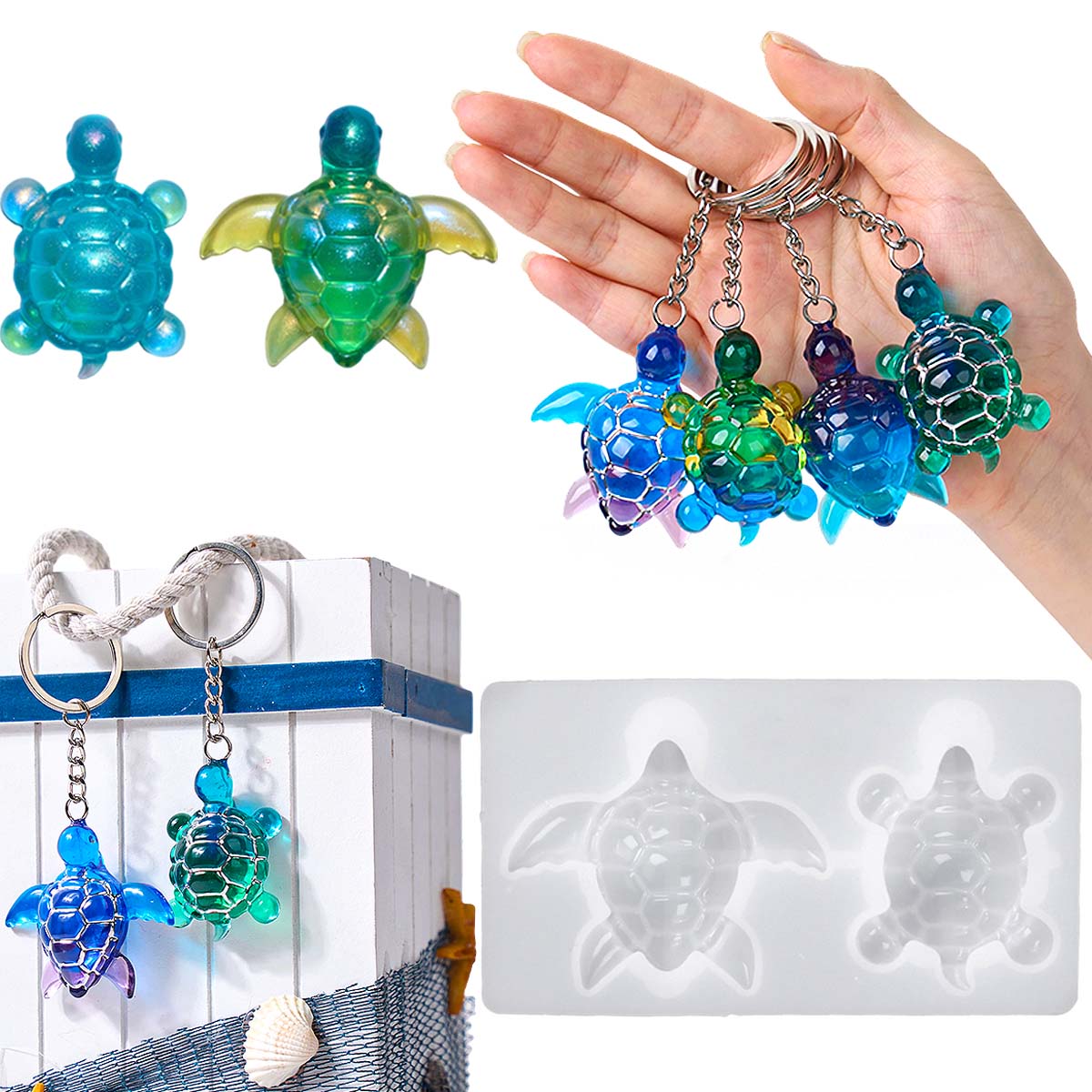 3D брелок с морской черепахой, – обзор и цена Resin Art Mould